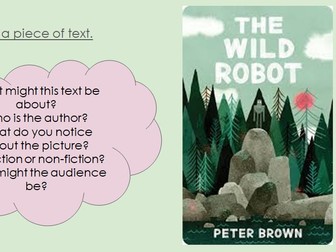 The Wild Robot reading planning Year 3