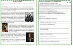 The History Of Christmas Reading Prehension Worksheet