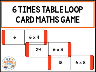 6 Times Tables Loop Cards Maths Game