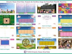 Piggy Bank Spanish PowerPoint Game Template FREE READ ONLY SHOW-An Original by ESL Fun Games