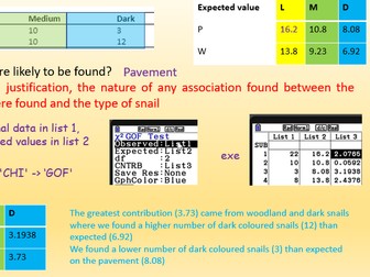 Edexcel A level statistics: Chi squared contingency tables hypothesis testing with Casio FX-CG50