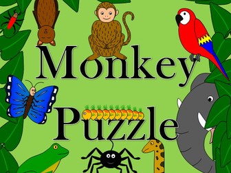 Monkey Puzzle story sack resources