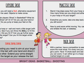 Social Distanced PE - BASKETBALL LESSONS