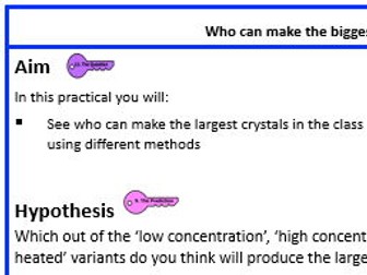 KS3 Who can make the biggest crystals? Write-Up