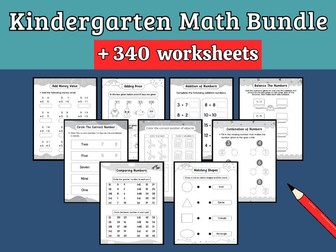 Kindergarten Math Bundle: Count, Add, Sub & More