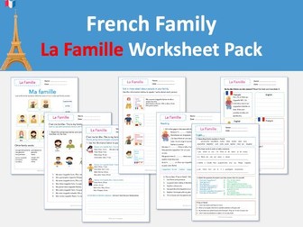 French family  - La famille - Worksheet Pack