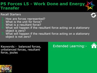AQA Trilogy - Forces L4 - Work Done and Energy Transfer