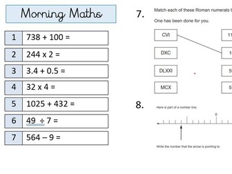 Year 6 Morning Maths - SATs