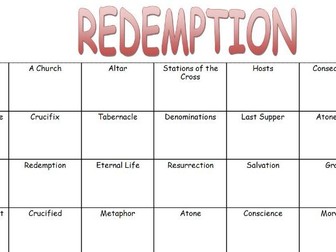 AQA RE Spec B - Catholic Christianity - Redemption Sheet