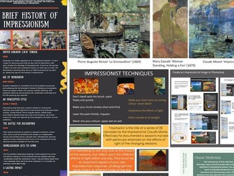 Impressionism knowledge organiser