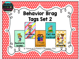 Behavior Brag Tags- Set 2
