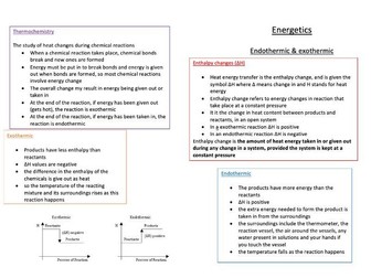 A level aqa Chemistry kinetics and energetics revision