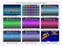 Jeopardy English PowerPoint Game Template FREE READ ONLY SHOW