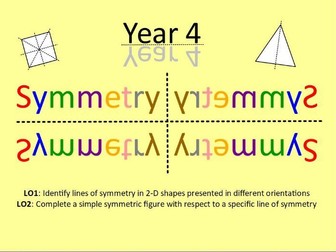 Year 4: Symmetry (5 lesson Unit of Work + Mini-Assessments)