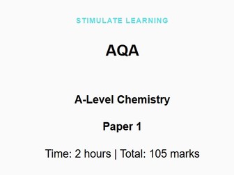 AQA A-Level Chemistry Papers 1-3 Set
