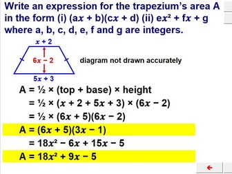 Solve Problems Using Algebraic Expressions