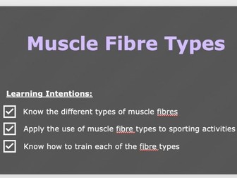 A Level PE - Muscle Fibre Types