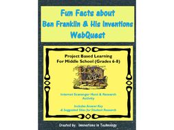 Fun Facts about Benjamin Franklin - Internet Scavenger Hunt