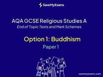 *FREE* AQA GCSE Religious Studies A Option 1 Buddhism: End of Topic Test and Mark Scheme