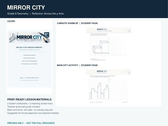 Mirror City | Grade 8 Math Reflection Review