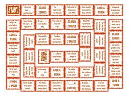 Future Simple With Will Board Game
