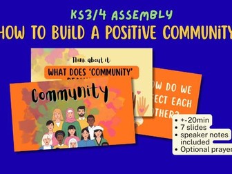 Community & Inclusion Assembly (KS3/KS4) – Fully Editable + Catholic Prayer Option