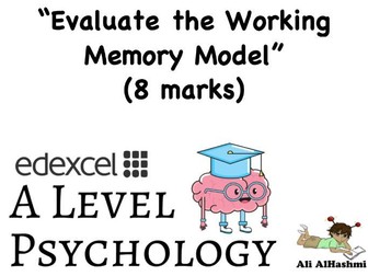 Working Memory Model - 8 Mark Example Answer