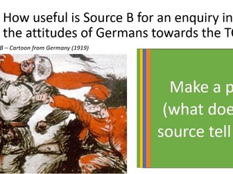 Weimar & Nazi Germany GCSE Source Analysis (5x Worksheets & PP)