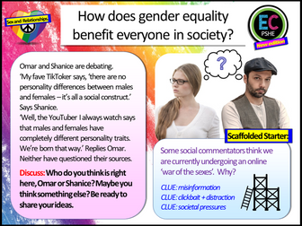 Gender Equality + Misogyny PSHE