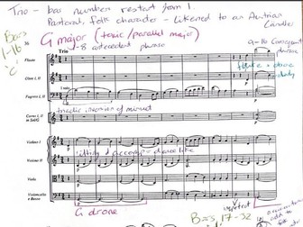Schubert’s Symphony no 5 in Bb major MOVEMENT 3 ANNOTATED SCORE
