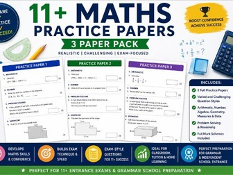 11+ Maths Practice Papers 3 Pack