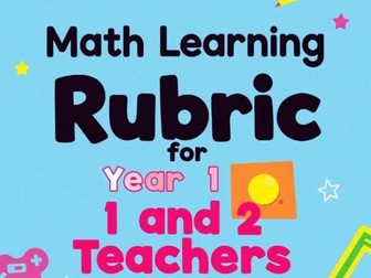 Year 1-2Math Curriculum Learning Rubric