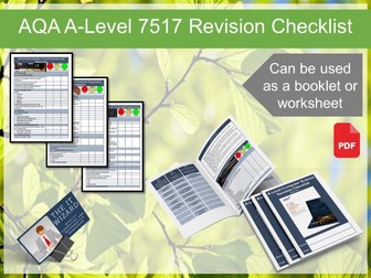 AQA A Level Computer Science (7517) Revision Checklist Booklet