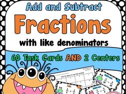 Adding and Subtracting Fractions with Like Denominators