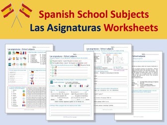 Spanish School Subjects - Las Asignaturas