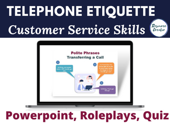 Telephone Etiquette Lesson PowerPoint and Activities