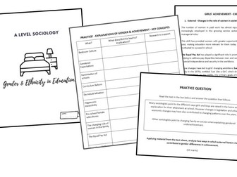 Sociology Booklet - Education (3) Gender & Ethnicity