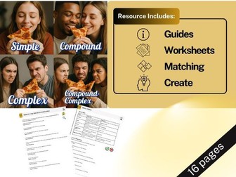 Sentence Types - Simple, Compound, Complex, Compound-Complex - Lesson Plan