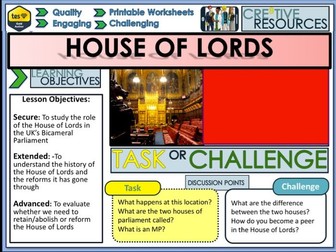 House of Lords + Politics