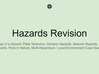 Hazards Revision Powerpoint AQA A Level Geography