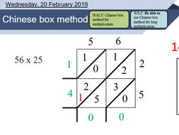 multiplication method box long chinese