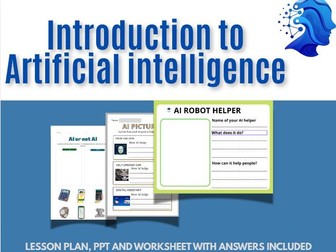 Introduction to Artificial Intelligence (AI) for Kids | STEM Lesson | Worksheets