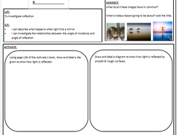 Year 7 reflection worksheet (Activate textbook) | Teaching Resources