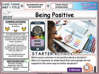 Positivity + Respect - PSHE RSE