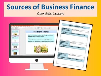 Sources of Finance - GCSE (9-1) Business
