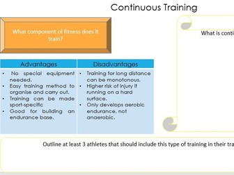 BTEC TECH (Pearson) Methods of Training Cards