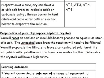 GCSE Chemistry Required Practical: Making salts