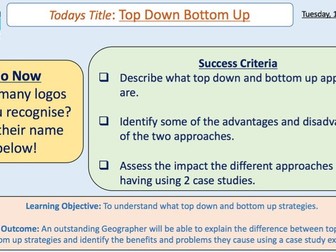 Top Down and Bottom Up Strategies