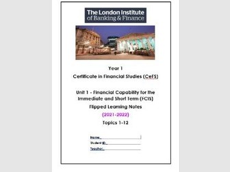 L3 - CeFS - UNIT 1  FLIP NOTES - STUDENT BOOKLET 2021-22