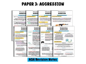 AQA Aggression Full Revision Notes A Level Psychology